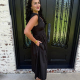 Gynn Zip Up Midi in Black