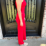 Z Supply Essential Fold Over PJ Pants in Kiss Me Red