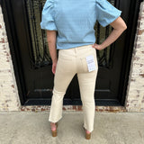 Daze Shy Girl Jeans Raw Cut in Cream