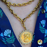 Chansutt Double Chain Coin Necklace in Gold