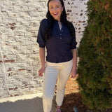 The Audrey Mixed Media Top