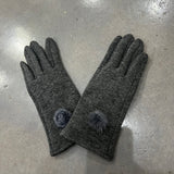 Chic Touchscreen Tech Gloves with Fur Ball - Multiple Colors Available