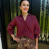 Maude Kyra Top in Wine