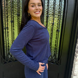 Dear John Vanya Top in Black Iris