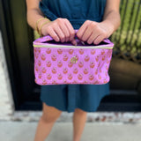 Mary Square Kiss and Makeup in Pink Floral and Venice Vines