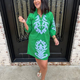 Riley Dress in Kelly Green