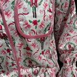 Christmas Satin PJ Set in Pink