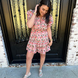 Peony Glow Dress in Pink