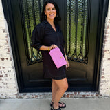 Mary Square Let's Face It Bag in Pink Floral and Venice Vines