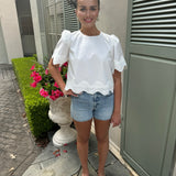 Trouble Maker Clean High Rise Short in Marina Vintage