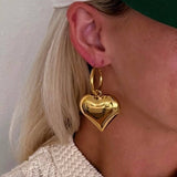 Bubble Heart Earrings in Silver