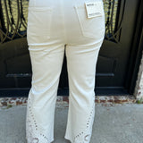 Bayeas Paris High Rise Straight Jeans in White