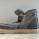 MOU Eskimo Sneaker Studs & Stitch in Dust Iron