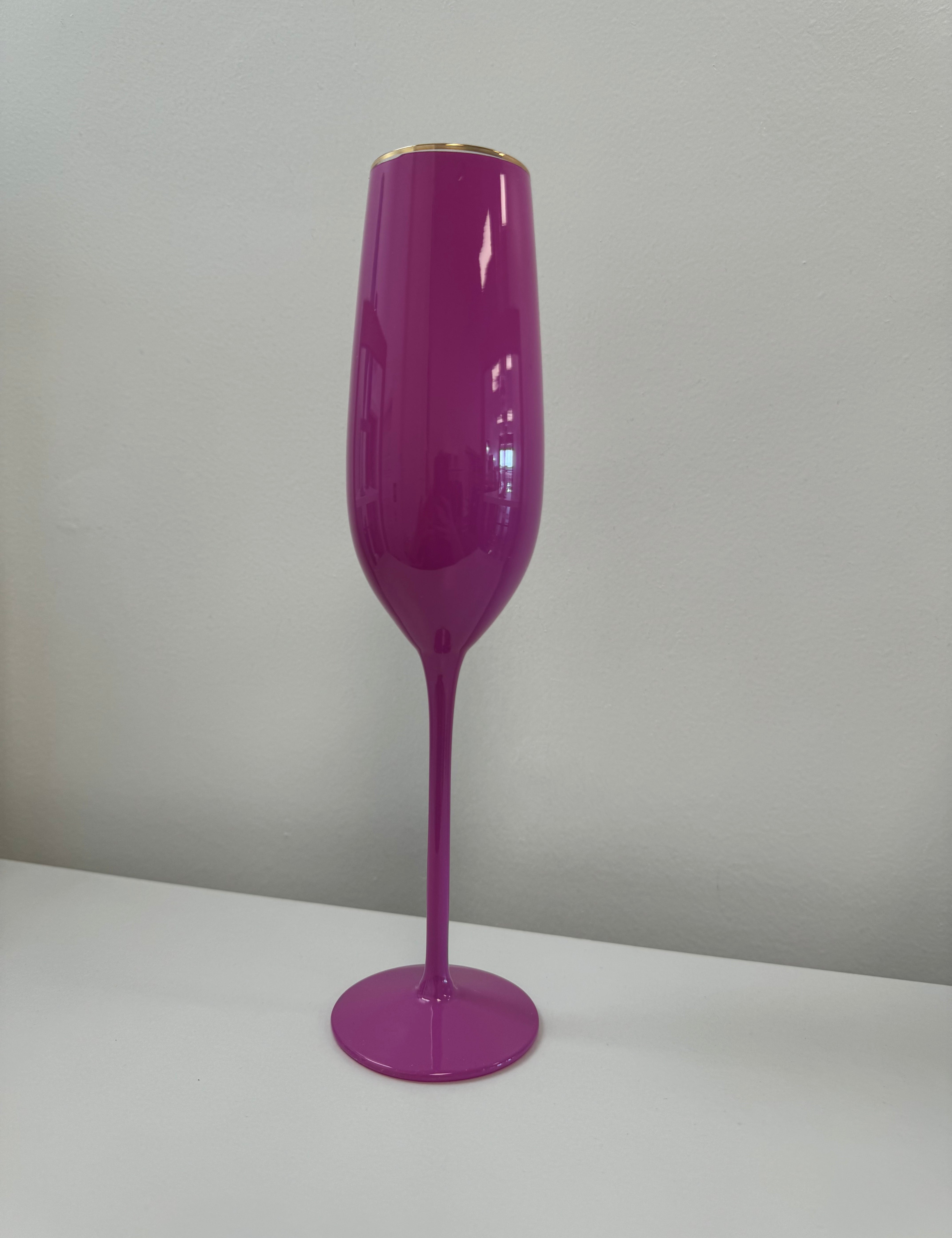 Sugar Plum Champagne Flute Glasses