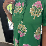 Cami Floral Ruffle Collar Maxi