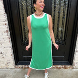 Two Tone Natalia Maxi Dress in Green