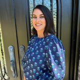 The Azalea Top in Floral Foulard Blue