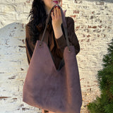 Large Reversible Hobo Purse in Chocolate