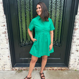 Willow Shift Dress in Green