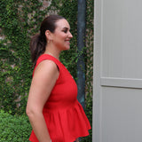 Sarah Top in Scarlet