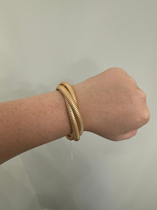 Gold Stretch Bracelet - Matte