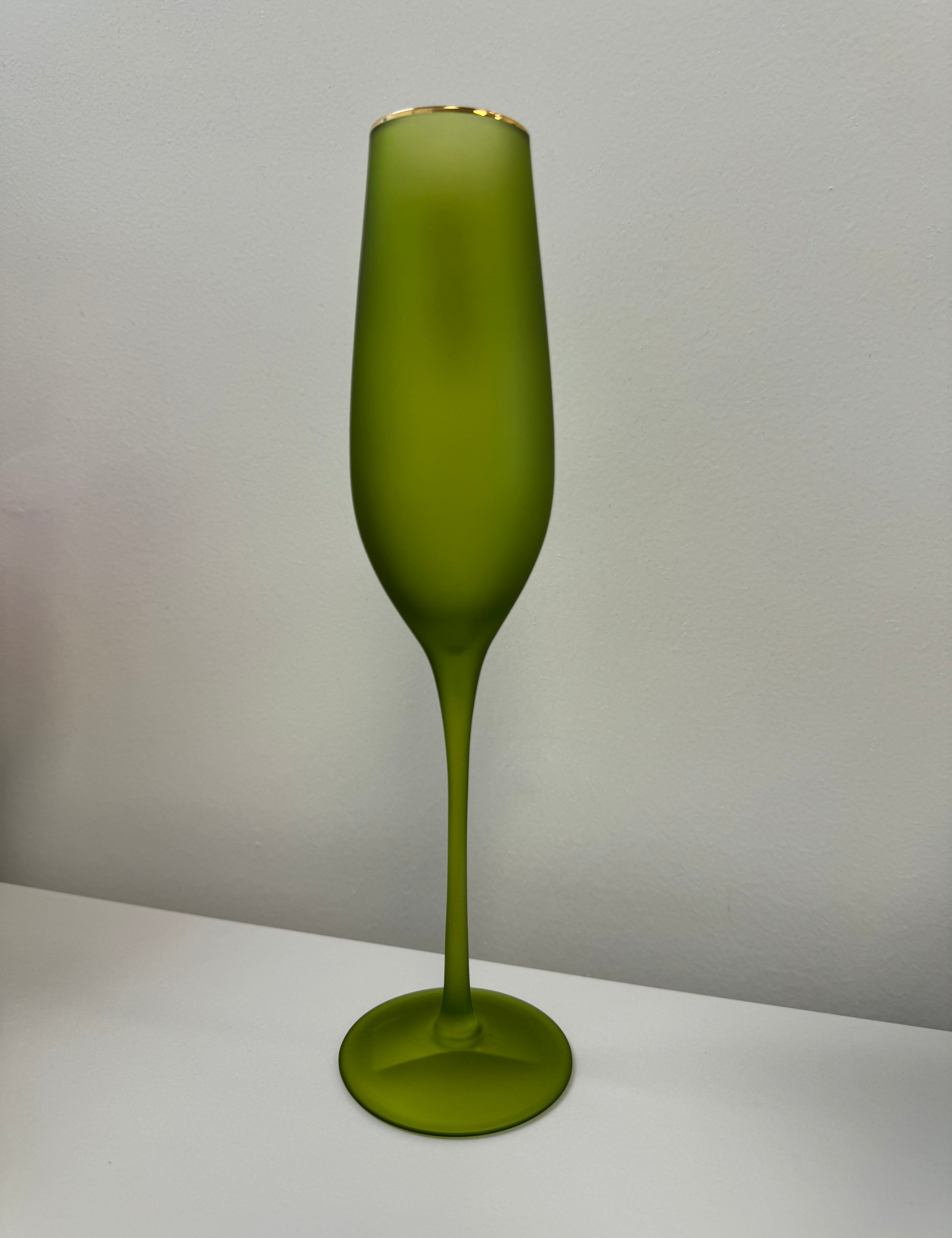 180 Degrees Frosted Flute Champagne Glasses