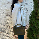 Gold Knot Braided Strap Purse in Olive