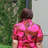 Kai Leopard Top in Pink