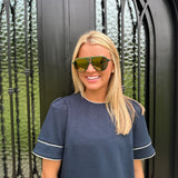 Diff Tosca III Sunglasses in Fairway Green Aloe Green Gradient Light Gold Flash