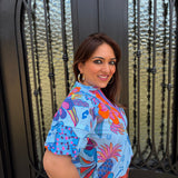 Maude Raya Top in Azure Safari