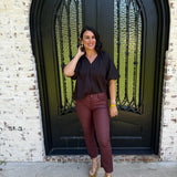 Glenda Puff Sleeve Top in Black