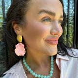 Pink Petal Dangle Earrings