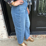 Spanx Barrel Leg Jeans in Elysian