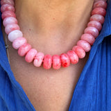 Light Coral Chunky Marble Bead Necklace