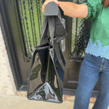 Bow Beach Tote in Midnight Black