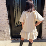 Striped Drop Waist Mini Dress