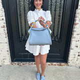 Tulum Leather Purse in Blue