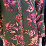 Eliza Midi Dress in Olive Trail