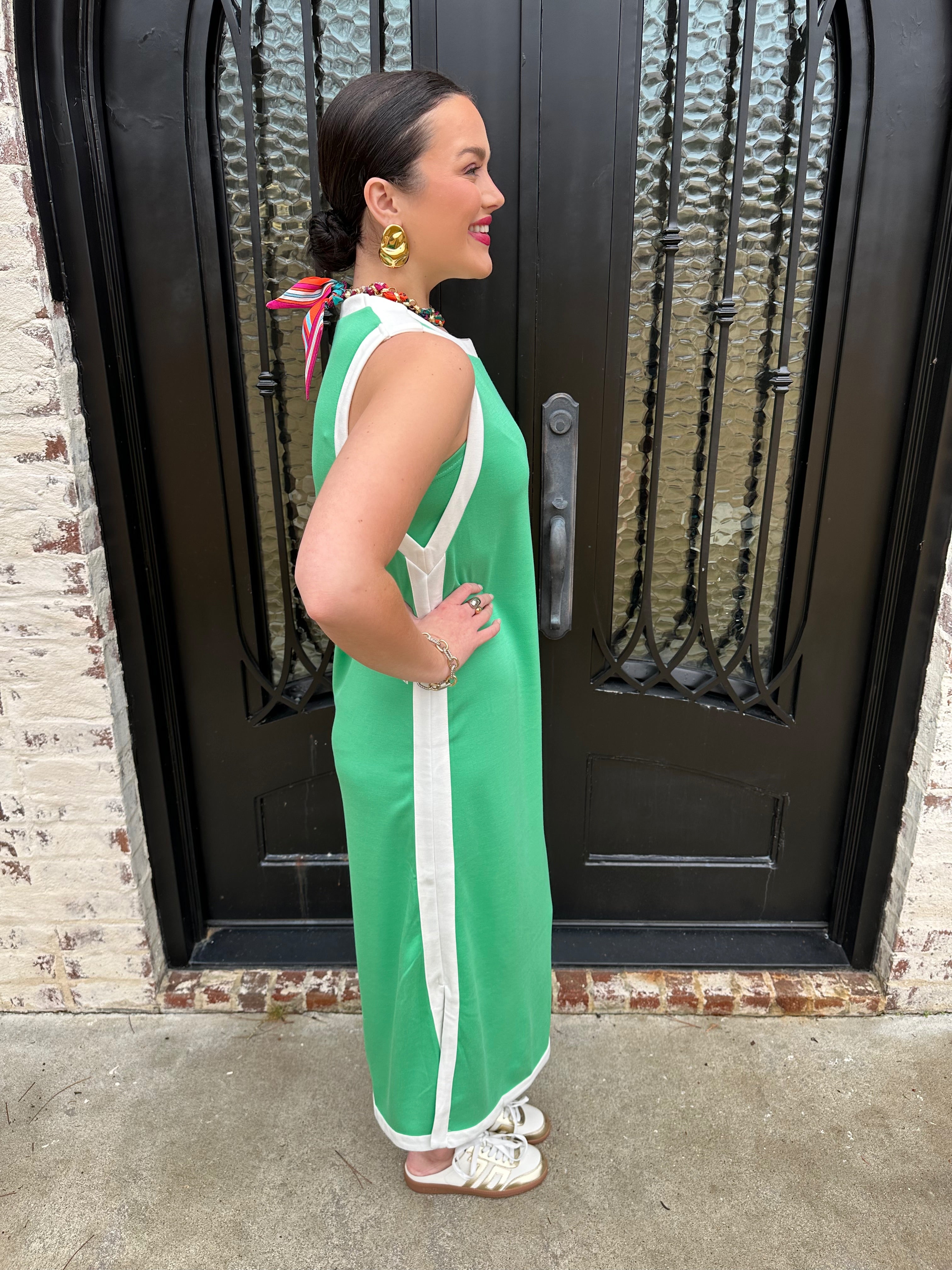 two tone green dress The Two-Tone Undressed Gown