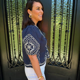 Melissa Nepton Nina Blouse in Navy
