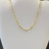 Gold Paperclip Link 16” Necklace