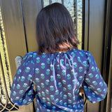 The Azalea Top in Floral Foulard Blue