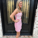 Making Me Blush Mini Dress in Pink
