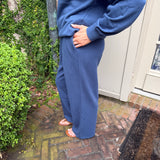 Lulu Mac Terry Cloth Pant in Navy