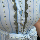 Karlie Floral Ric Rac Trim Maxi Dress