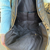 Quilted Weekender Bag in Black