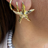 Textured Starfish Earrings