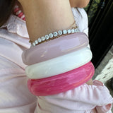 Multi Pink Resin Bracelet Stack