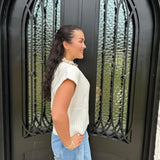 Riggs Ribbed Knit Short Sleeve Sweater