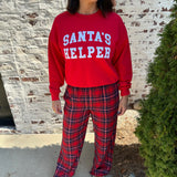Z Supply Hangout River Plaid Pajama Pants in Red